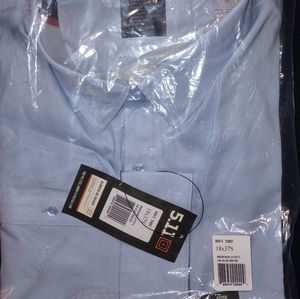 5.11 long sleeve fitted button up neck 18 sleeve 36/37" Light Blue